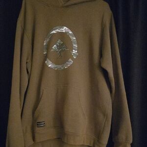 LRG Olive Hoodie with Camo Logo